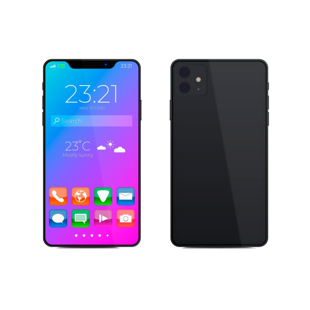 realistic-design-smartphone-model-11-with-apps